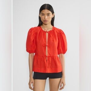 Aritzia Violette Linen Blouse